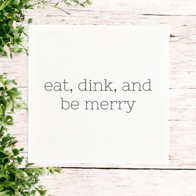 Eat, Dink and Be Merry Pickleball  Napkin (Creator Uploaded)