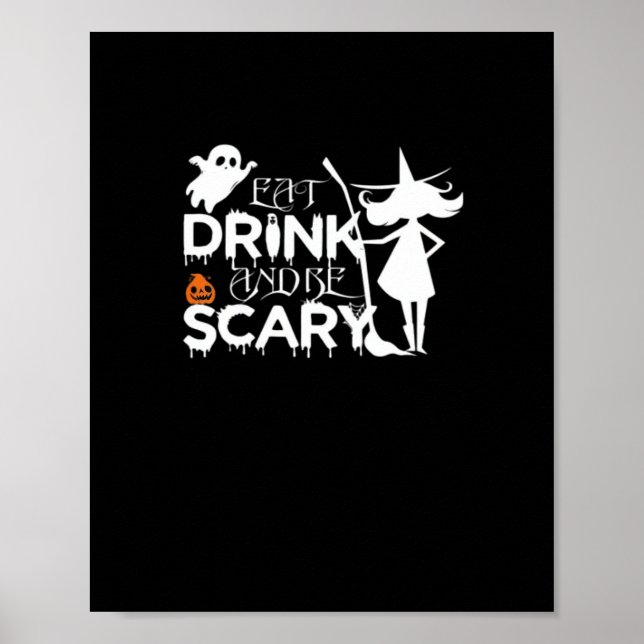 Eat Drink And Be Funny Scary Poster (Front)