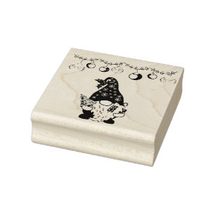 Eat Drink and Be Gnomie Rubber Stamp