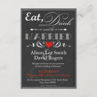 Eat, Drink and be Married Invitation