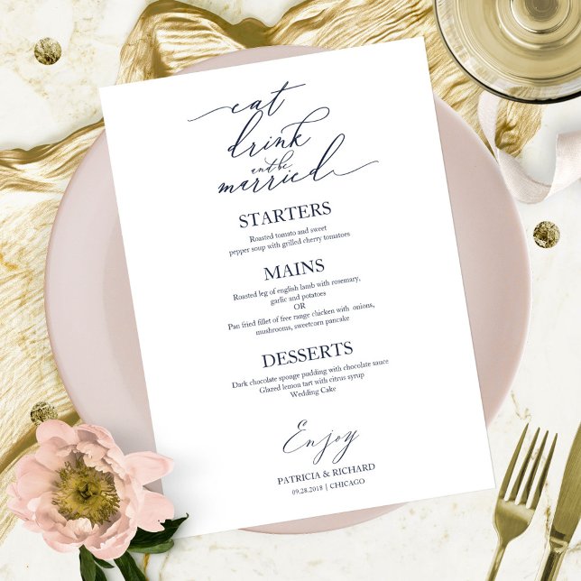 Eat Drink and Be Married Menu For Plate (Creator Uploaded)
