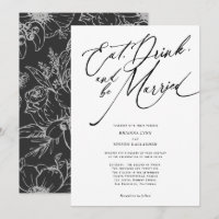 Eat drink and be married Modern script wedding