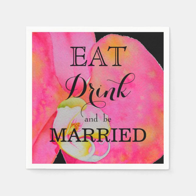 Eat Drink and be Married Napkin (Front)
