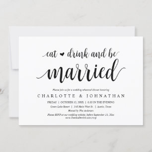 Eat, Drink and be Married, Rehearsal Dinner Invitation