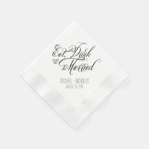 Eat Drink and Be Married   Wedding Napkin