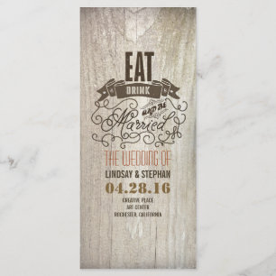 Eat drink and be married wedding programs