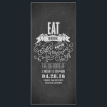 Eat drink and be married wedding programs<br><div class="desc">Eat drink and be married chalkboard wedding programs with bold swirls typography</div>