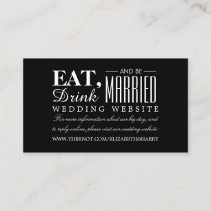 Eat, Drink and be Married Wedding Website Enclosure Card