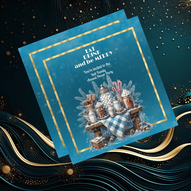 EAT DRINK and be MERRY CHRISTMAS Invitation (Creator Uploaded)