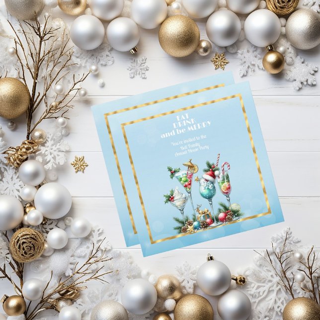 EAT DRINK and be MERRY CHRISTMAS Invitation (Creator Uploaded)