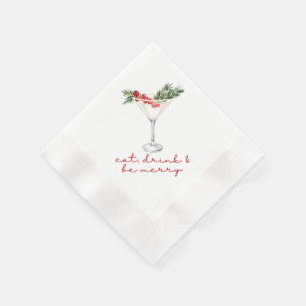 Eat, Drink, and Be Merry Christmas Napkin