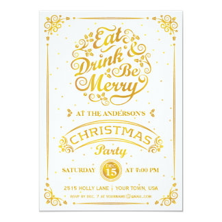 christmas drinks invite