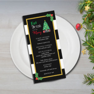 Eat Drink And Be Merry Christmas Party Menu
