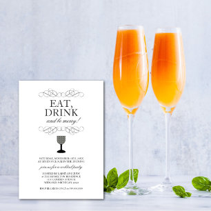 Eat, Drink and Be Merry Cocktail Party Invitation