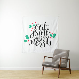 Eat Drink and Be Merry Design Tapestry