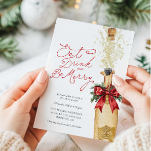 Eat Drink and Be Merry Holiday Party Invitation