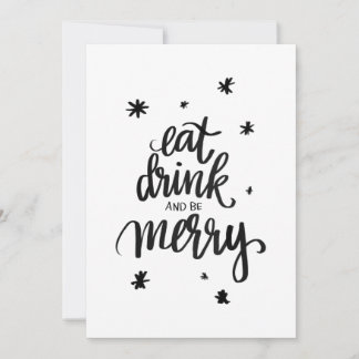eat drink and be merry Karte Holiday Card