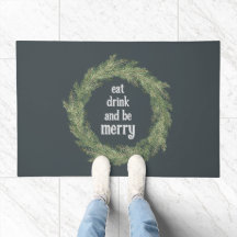 Eat, Drink, and be Merry Kitchen Mat