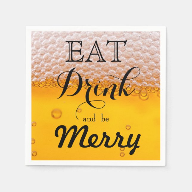 Eat Drink and be Merry Napkin (Front)