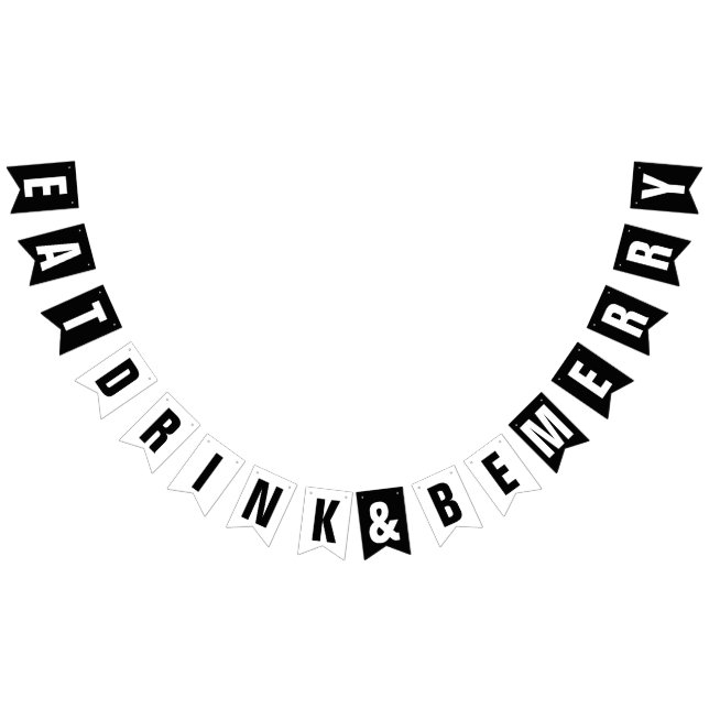 EAT DRINK AND BE MERRY WEDDING PARTY DECOR BUNTING  (All)