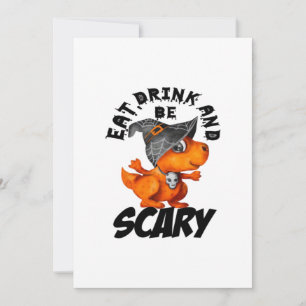 Eat Drink And Be Scared Funny Quote Holiday Card