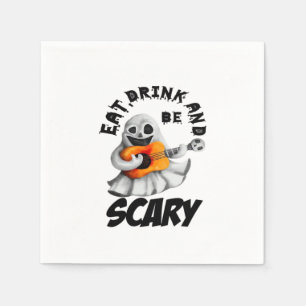 Eat Drink And Be Scared Minimal Clean Napkin