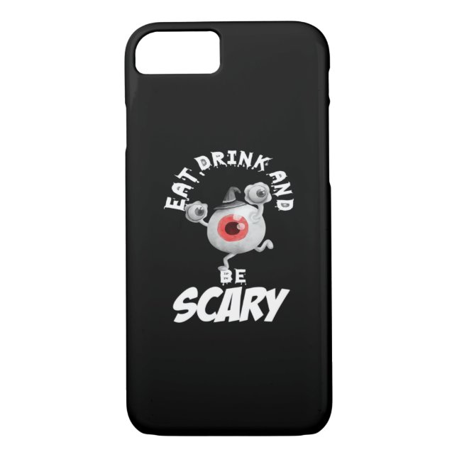 Eat Drink And Be Scared Retro Classic Case-Mate iPhone Case (Back)