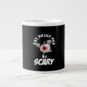 Eat Drink And Be Scared Retro Classic Large Coffee Mug