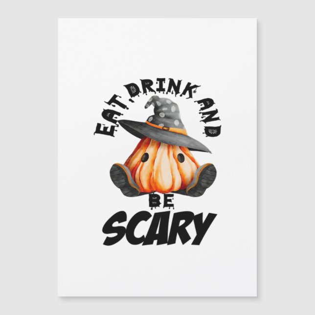 Eat Drink And Be Scared Retro Cool (Front)