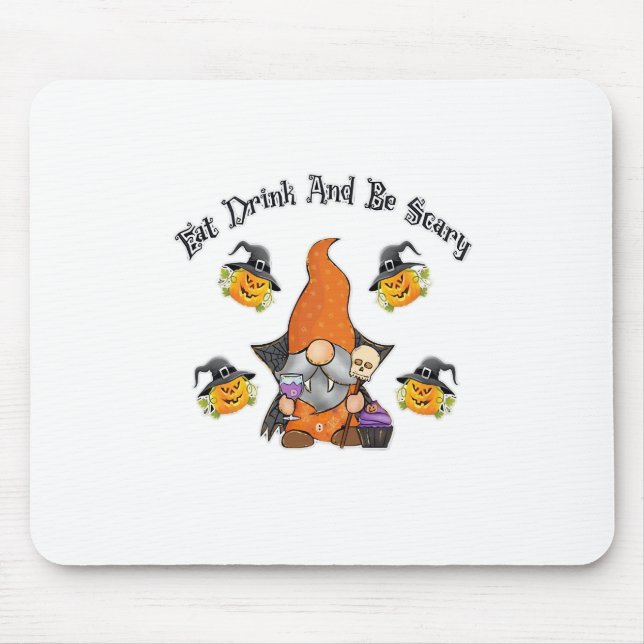 Eat Drink And Be Scary Basic Casual Mouse Pad (Front)
