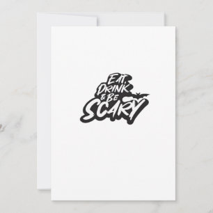 Eat Drink And Be Scary Basic Clean Holiday Card