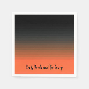 Eat Drink and Be Scary, Black and Orange Napkin