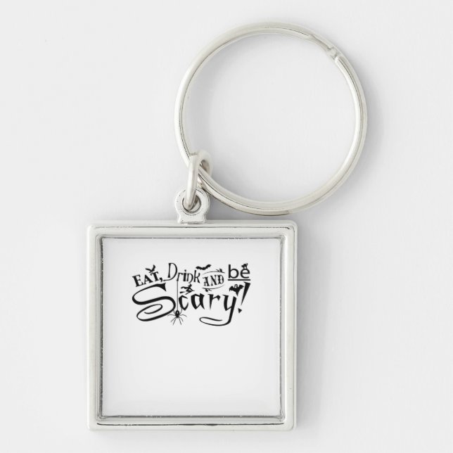 Eat Drink And Be Scary Casual Simple Key Ring (Front)