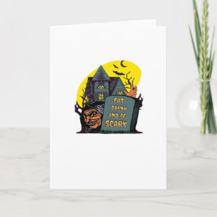 Eat Drink And Be Scary Classic Simple Card