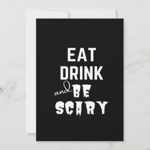 Eat Drink And Be Scary Classic Style Holiday Card