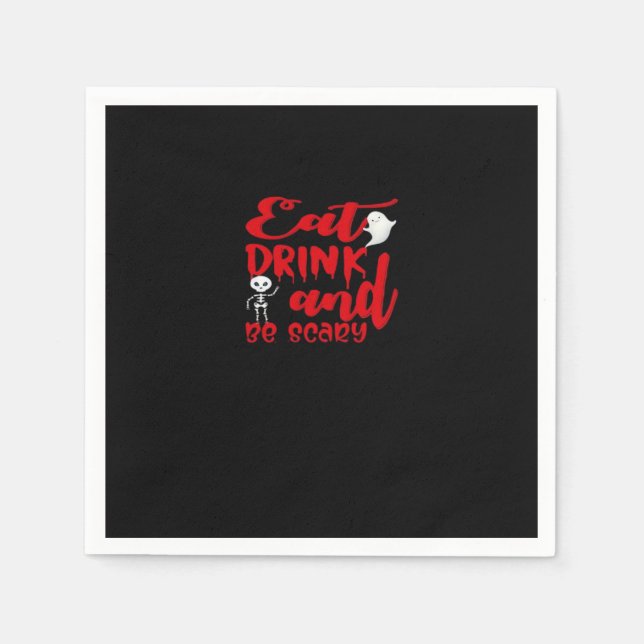 Eat Drink And Be Scary Cool Casual Napkin (Front)