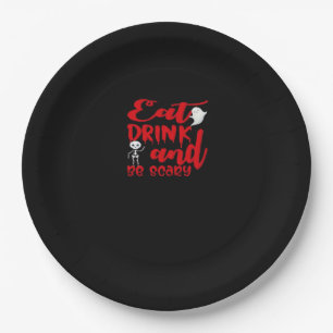 Eat Drink And Be Scary Cool Casual Paper Plate