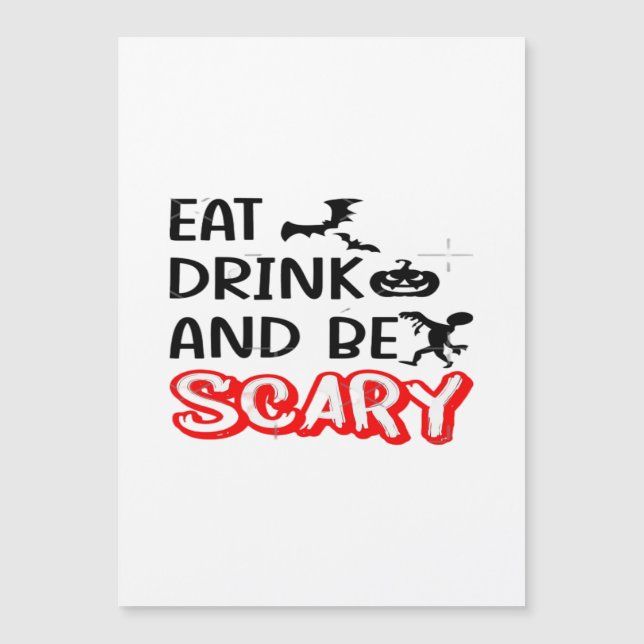 Eat Drink And Be Scary Design Retro Classic (Front)