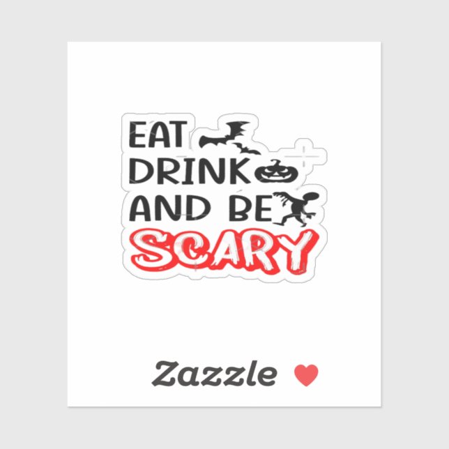 Eat Drink And Be Scary Design Retro Classic (Sheet)