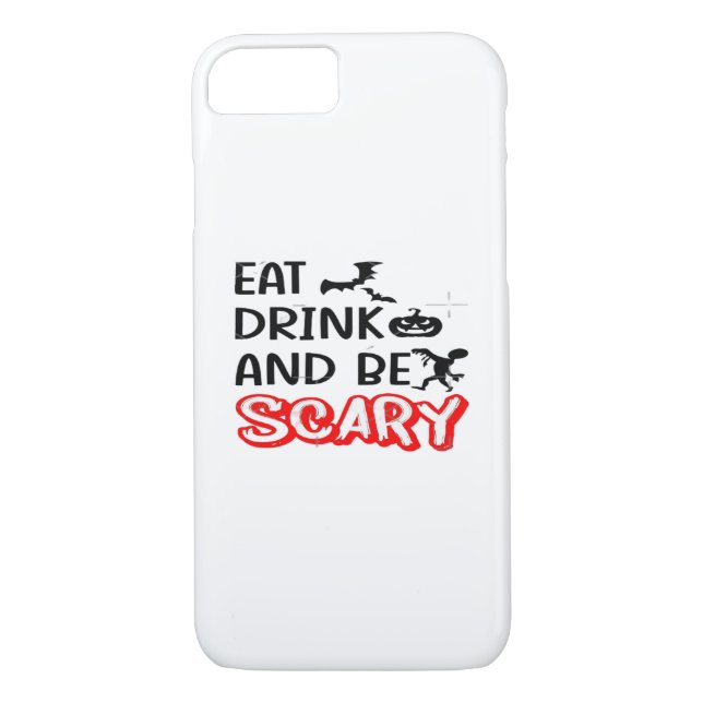 Eat Drink And Be Scary Design Retro Classic Case-Mate iPhone Case (Back)