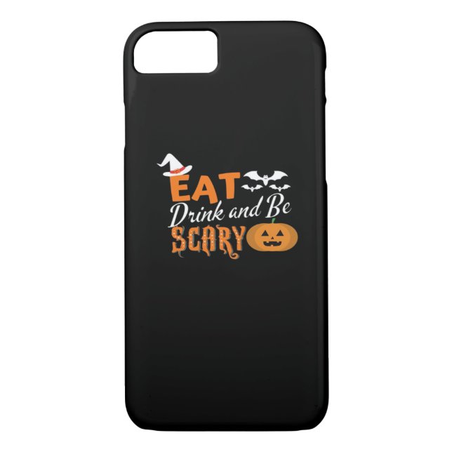 Eat Drink And Be Scary Essential Funny Style Case-Mate iPhone Case (Back)
