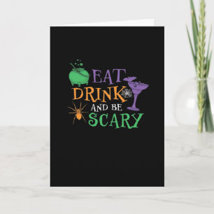 Eat Drink And Be Scary Essential Retro Graphic Card