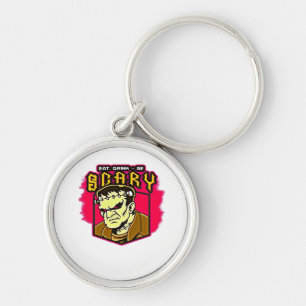 Eat Drink And Be Scary Frankenstein Halloween Crea Key Ring