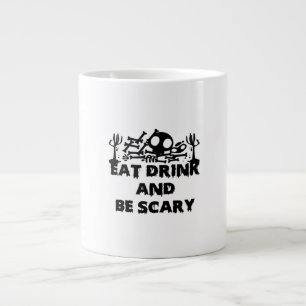 Eat Drink And Be Scary Funny Design Creative Graph Large Coffee Mug