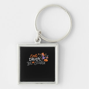 Eat Drink And Be Scary Funny Halloween Key Ring