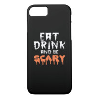 Eat Drink And Be Scary Funny Halloween Minimal Cle
