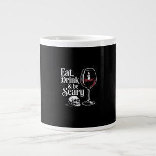 Eat Drink And Be Scary Funny Quote Modern Look Large Coffee Mug