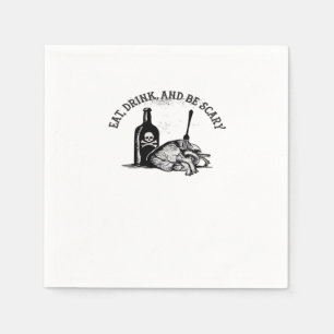 Eat Drink And Be Scary Funny Quote Napkin