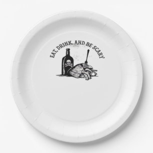 Eat Drink And Be Scary Funny Quote Paper Plate