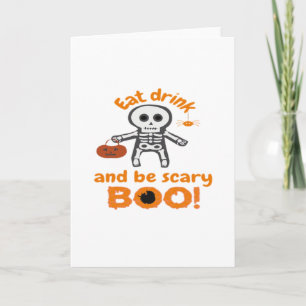 Eat Drink And Be Scary Funny Spooky  Card